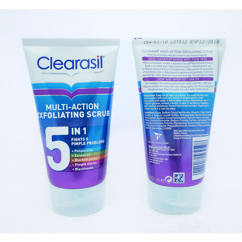 Clearasil Ultra 5 in 1 Exfoliating Scrub 150ml | High Quality Tissue Product Online - Product Image Clearasil Ultra 5 in 1 Exfoliating Scrub 150ml | High Quality Tissue Product Online - Product Image